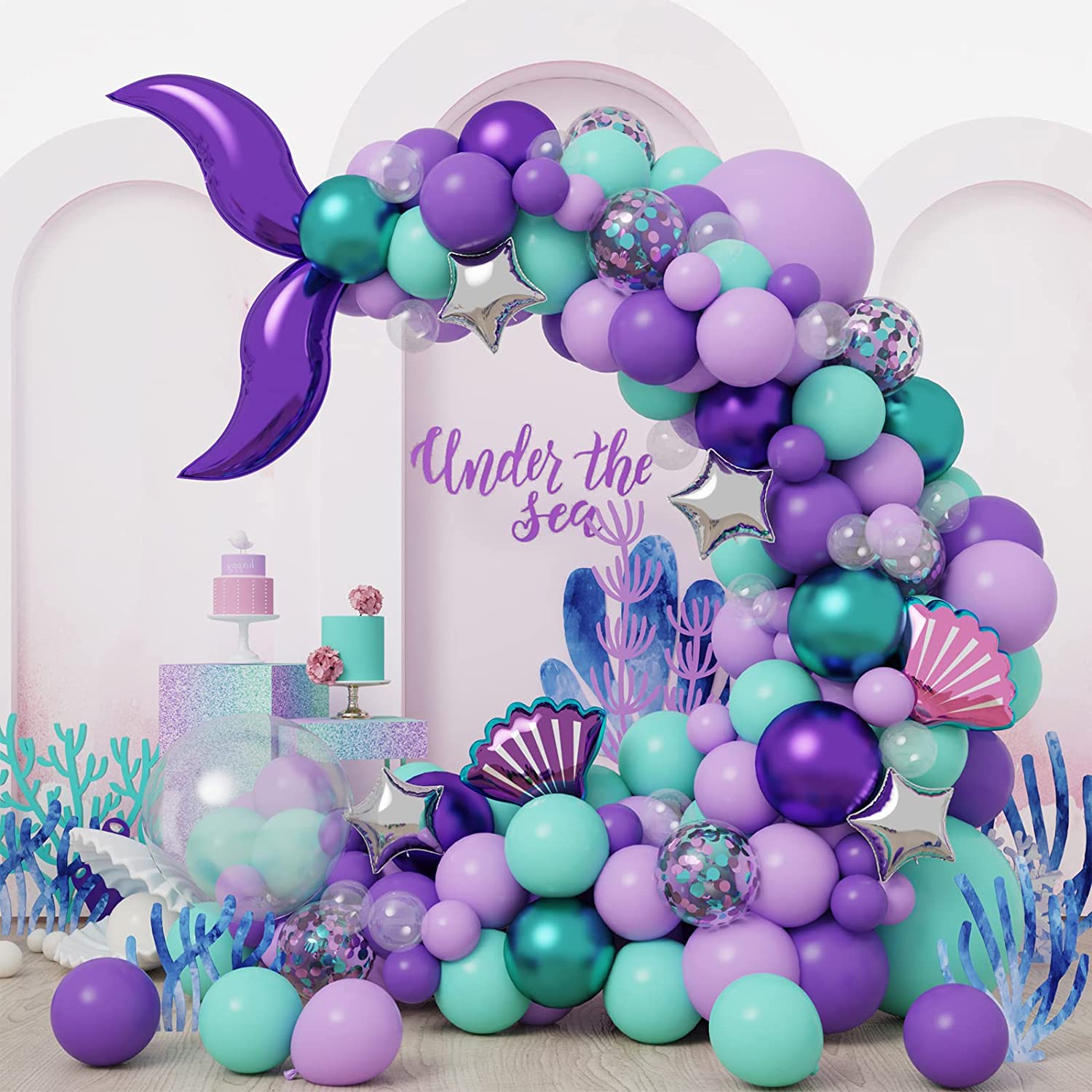 Mermaid Balloon arch 143pc kit