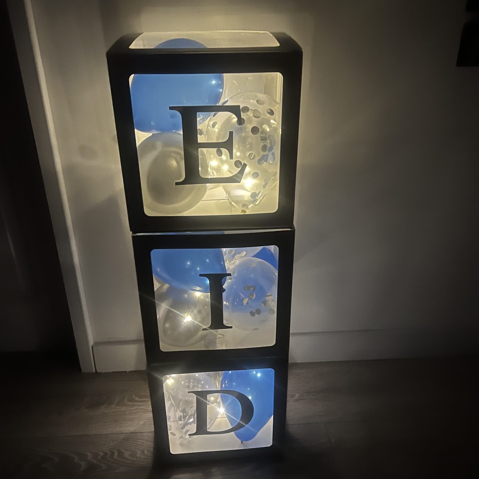 Eid light up balloon boxes set of 3 – 30cmx30cmx30cm